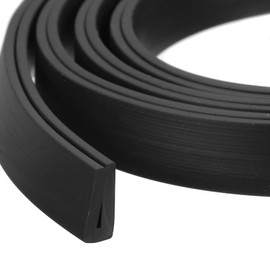 sourcing map U Channel Edge Trim, 3.3ft Length Rubber Guard Seal Strip Edge Protector Flat Type Fit for 0.5-1mm Edge, (13/64" W x 15/32" H) Black