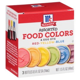 McCormick Assorted Food Colors & Egg Dye, 1.5 fl oz (Pack of 8)