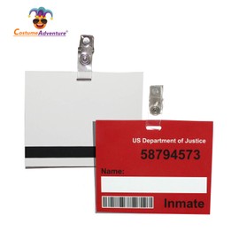 Prison Name Badge Prop for Prisoner Costumes Convict Costumes and Prison Scrubs