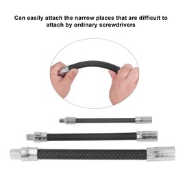Flexible Socket Extension, Flexible Extension Adapter Set, Flexible Extension Rod Spring Steel Electric Drill Extension Magnetic Holder for Car Repair