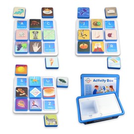 Edu&Kate's, Activity Box - Learning The Alphabet, Reading & Writing Made Fun with Puzzles & Sensory Toys, Stage Based Learning Educational Games, Stage 4 Kit - Vol.1, Special Needs Kit