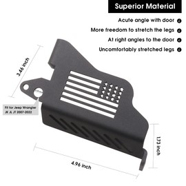 Upgrade Foot Pegs Doors Off for Jeep, Sukemichi Rest Pedals Door Hinge Foot Peg for Jeep Wrangler JK JL 4 Door 2 Door Gladiator JT 4XE 2007-2024, Steel, 1 Pair (Flag)