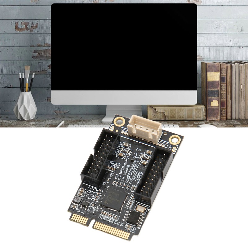 Mini PCIE to USB3.0 Front Expansion Card Dual 19PIN 5Gbps