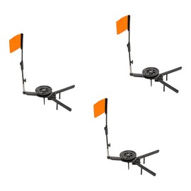 DONGKER Ice Fishing Tip-Up,3 PCS Foldable Ice Fishing Tip-up Flag with Orange Pole Flags for Angler Tackle Accessory Ice Fishing Equipment Gear