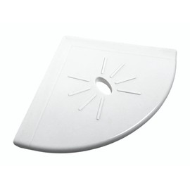 Tenedos Resin Decor 8 Inches Corner Shower Shelf – White Flatback 9x9 Wall Mounted Bathroom Tile Storage Accessory for Soap, Shampoo & Essentials, Durable Resin