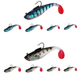 Umbrella Fishing Rig 5 Arms Alabama Rig Kit with Weedness Bait Lure Jigs Boat Trolling Willow Blade Ultralight Lures for Bass Crappie Stripers Trout Salmon