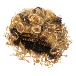KarneLux Men's Wig Curls – Men's Wig 70s Disco Outfit – Perm Blonde Black for Carnival Costumes