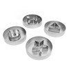 4Pcs Stainless Steel Cookie Cutter Set Biscuit Cutter Set Candy