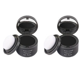 Magik 1-2 Pack Hairline Powder Concealer Instantly Hair Line Shadow Cover Hair Root. (2 Pack, 4 Black)