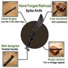 Lord of Battles Railroad Spike Knife Hand Forged Iron Twisted