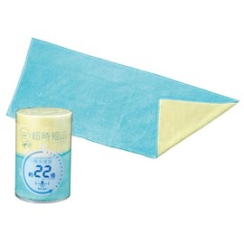 超時短ヘアドライタオル 吸水タオル 時短 吸水速乾 マイクロファイバー ドライヤー時短対策 髪用速乾タオル レディース メンズ 子供用 美容 ヘアケアタオル 透明ケース入り (ブルー)