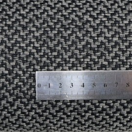 TinaKim Two-Tone Hemp-Look Upholstery Fabric - Black & Grey Blended Heavy-Duty Textured Weave for Chair Covers, Sofa Renewal & Vintage Home Décor (24 Black Grey, by The Yard)