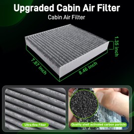 partszen 16546-6LA0A Engine Air Filter 27277-6CA0A Cabin Air Filter Fit for Nissan Sentra 2.0L 2020-2025#CA12815 CF12552 165466LA0A 272776CA0A