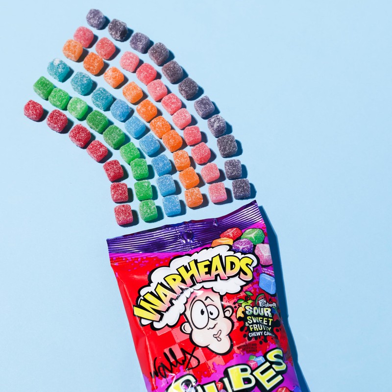 WARHEADS Cubes - Sour Sweet & Fruity Chewy Candy -