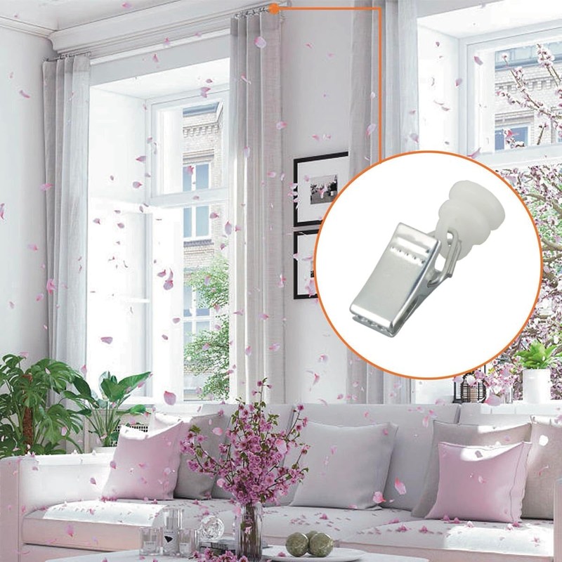 Ceeyoll Pack of 50 curtain clips, 32 mm metal curtain