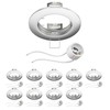 ledscom.de Circ Ceiling Mounting Frame Aluminium Matt Chrome (LED/Halogen/GU10/MR16/PAR16/50 mm)