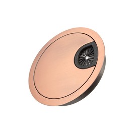 METALLIXITY Cable Cord Grommet (80mm/3.15") 1Pcs, Zinc Alloy Round Cable Hole Cover Wire Organizer - for Home Desk Cable Wire Management, Red Bronze