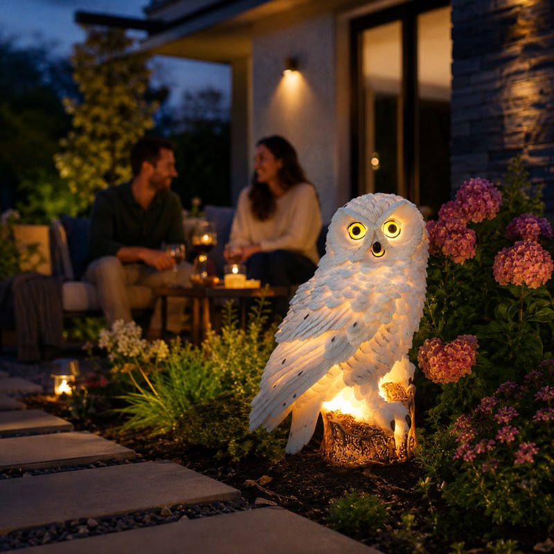 Solar Owl Garden Light for Outdoor Decor – Motion Sensor