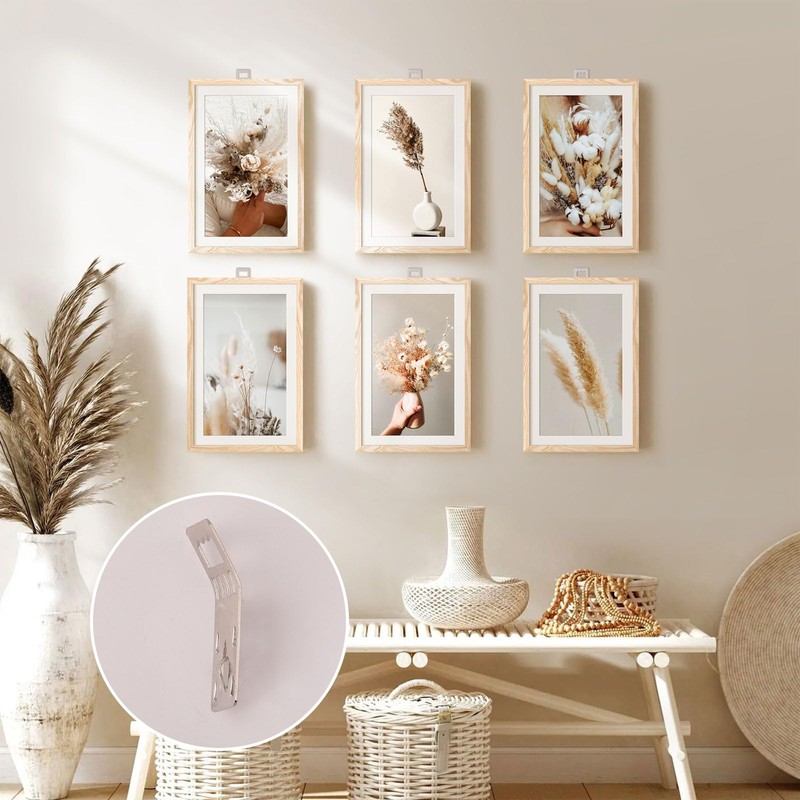 CHGCRAFT 180 Pcs Foam Board Hangers Nailess Wall Hanger Picture