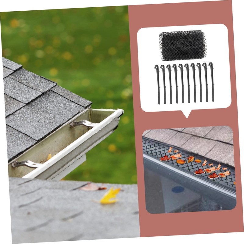 KONTONTY 1set Plastic Gutter Mesh Guard for Garden Protection Multi-Functional