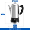 APOXCON Electric Coffee Percolator Stainless Steel Coffee Maker with Clear