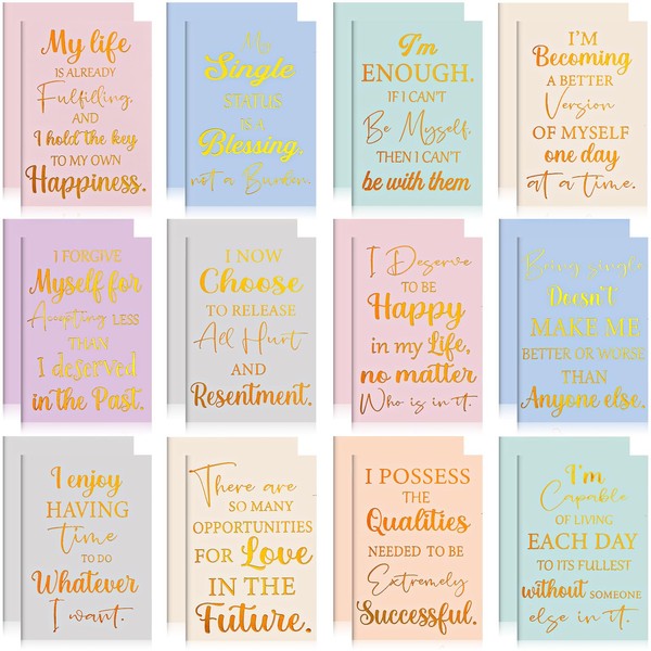 Tatuo 24 Pcs Positive Affirmation Notebooks Inspirational Quote Notebook Small