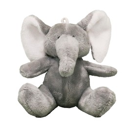 Animal Key Holder, Plush Material, Comes with Ring Keychain, Cute Animal, Elephant