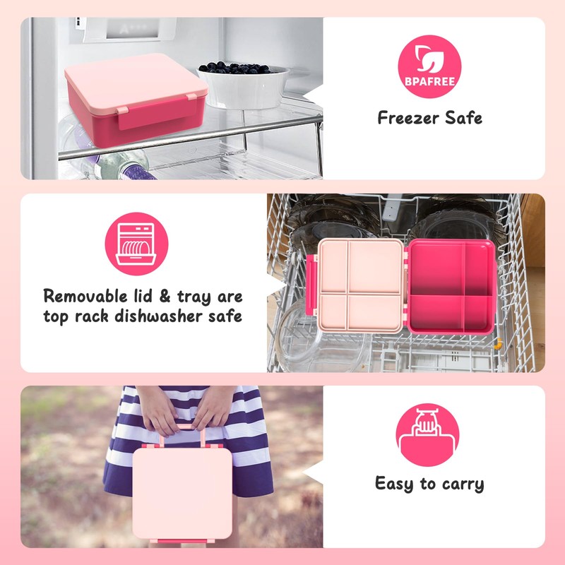 Bento Lunch Box for Kid with 7oz Soup Thermo, Leak-Proof