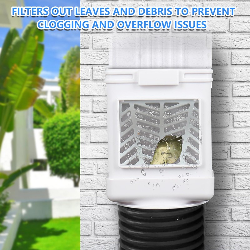 (2 Packs) Downspout Leaf Filter Downspout Cleanout,Leaf Removers, Gutter Downspout