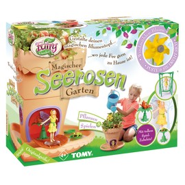 TOMY E72776DE My Fairy Garden Spielzeugset-Magischer Kinder ab 4 Jahre – Blumentopf selber bepflanzen & mit Feen-Figur Spielen, 1x Set Seerosen Garten inkl. Grassamen, Mehrfarbig