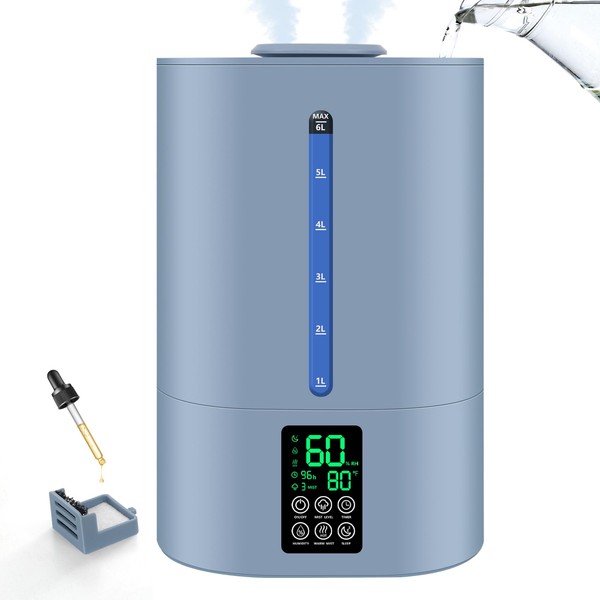 6L Humidifiers for Bedroom Large Room Home, Cool and Warm