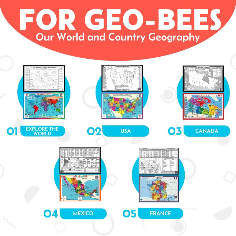 Tot Talk North America Map Kids Placemat Educational Placemat Reusable