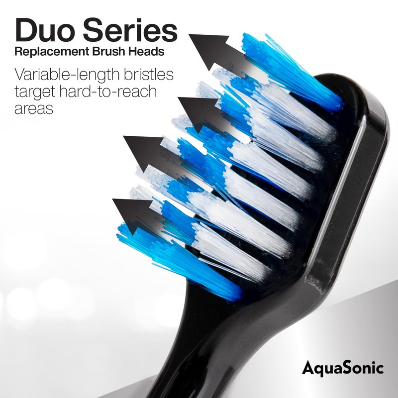 AquaSonic Genuine Duo Series Replacement Brush Heads | for Normal