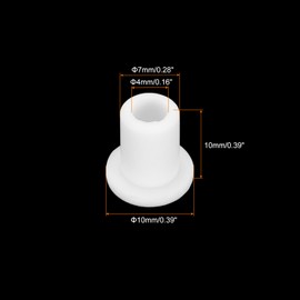 sourcing map 15Pcs t Shape Rubber Grommet Mount Dia 7.0mm ID 4mm H 10mm White Seal Protection Cable Grommets Flexible for Cable Pipe