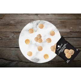 Summer Harvest Garlic & Herb Crostini - .75oz - 100 bags, individually wrapped small bagel chips seasoned with garlic and savory herbs. Packed 25 mini pouches to a poly bag. 4 Master bags per order