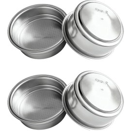 2 PCS 51mm Portafilter Basket, Coffee Filter, Precision Extraction for Coffee Machines, 51mm Bottomless Portafilter Compatible with Home and Commercial Use (Double Cup)