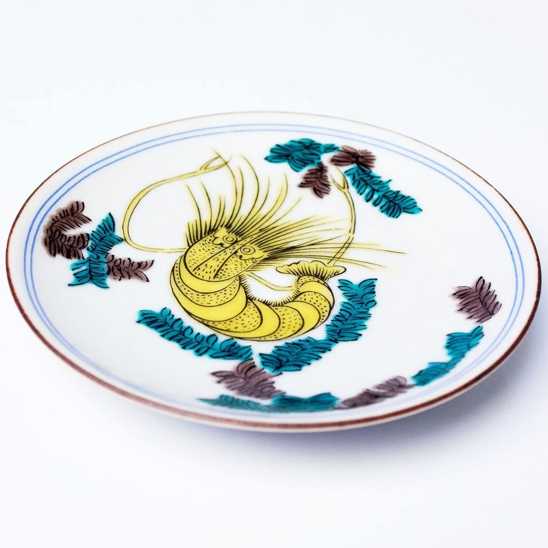 Stylish Kutani Ware Dish, Specialty, Bean Plate, Old Kutani Color