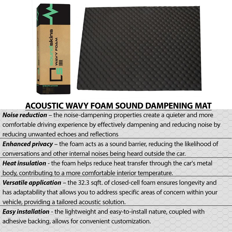SSK-Wavy 315mil/8mm Lightweight Closed Cell Foam Mat - 32.3 sqft.