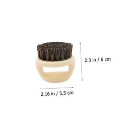 Healeved Professional Beard Brush Comb Set 4pcs Soft Brush Head Vintage Oil Head for Men Random Color