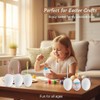 12 Pcs White Easter Egg Decorations, Hanging Tree Ornaments,Home Décor