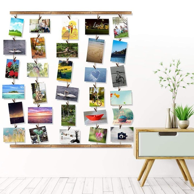 Belissy DIY Craft Photo Frame Hanging Holder Photo Wall Picture