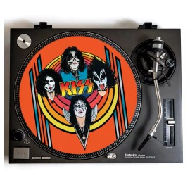 Universal Kiss Vintage Look Turntable Slipmat Vinyl DJ Record Player Slip Mat Anti-Static