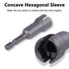 2 PCS Power Wing Nut Driver Set, 1/4" Hex Shank