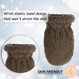Peecabe Winter Warm Baby Mittens Infant Toddler Fleece Gloves for Boys and Girls Cozy Mittens Set 0-24 Months (Black+Light Gray+Army Green,S)