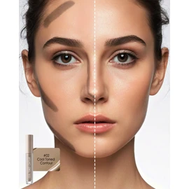 Cool Toned Cream Liquid Contour Stick,Cool Grey Natural Smooth Bronzer Stick For Sun Sculpt Look,Lightweight Buildable Blendable Long Lasting Liquid Contouring Makeup for Face Shaping,Vegan Formula-02