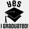 CafePress I Graduated Funny Graduation Large Die Cut Sticker, 8.75"