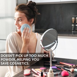 4 Pcs Fluffy Powder Puff Large 90 * 30 mm, Ultra Soft Washable Reusable Velour Face Body Powder Puff Loose Powder Puffs Wet Dry Makeup Tool