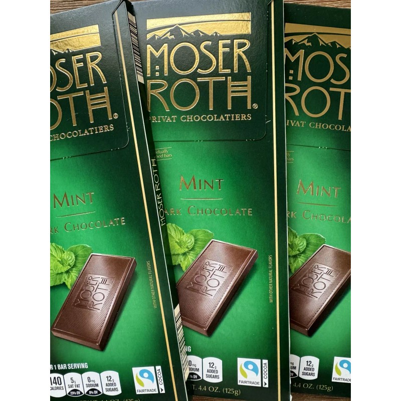 Moser Roth Privat Chocolatiers MINT Dark Chocolate 4.4 oz (125gr)