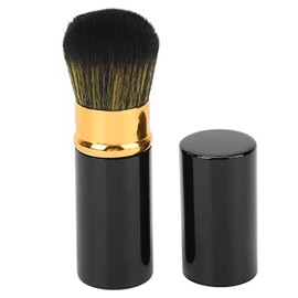ZJchao Brocha de Maquillaje Retráctil, Cepillo de Polvo de Rubor Suelto Portátil de Viaje para Cabello Suave, Herramienta Cosmética para Crema de Polvo Suelto o Cosméticos Líquidos(Negro)