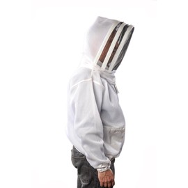 FOREST BEEKEEPING Supply Ventilated Jacket - Clear View Fencing Veil YKK Brass Zippers Ultra Light Weight & Maximum Protection Professional & Beginner Beekeepers (Small)